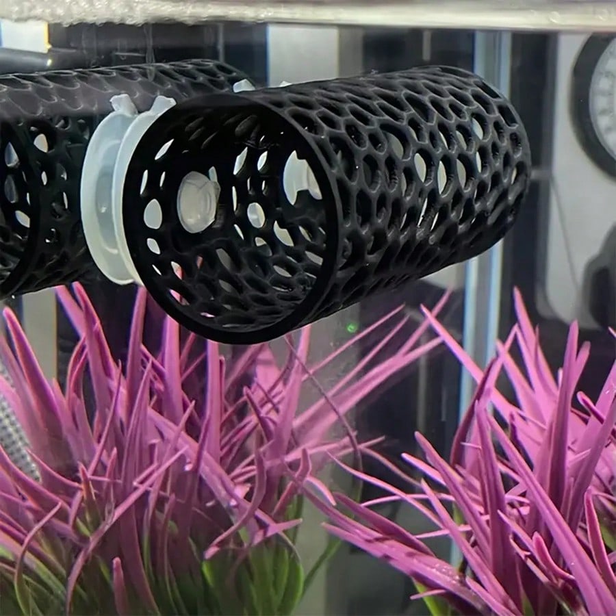 Aquarium Plants Live - Tubo oco preto para esconderijo de