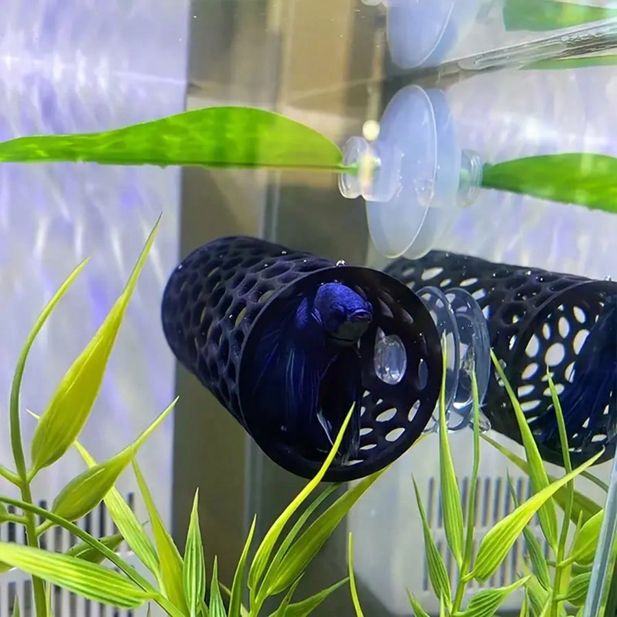 Tubo oco preto para esconderij - Aquarium Plants Live avaliação e preço