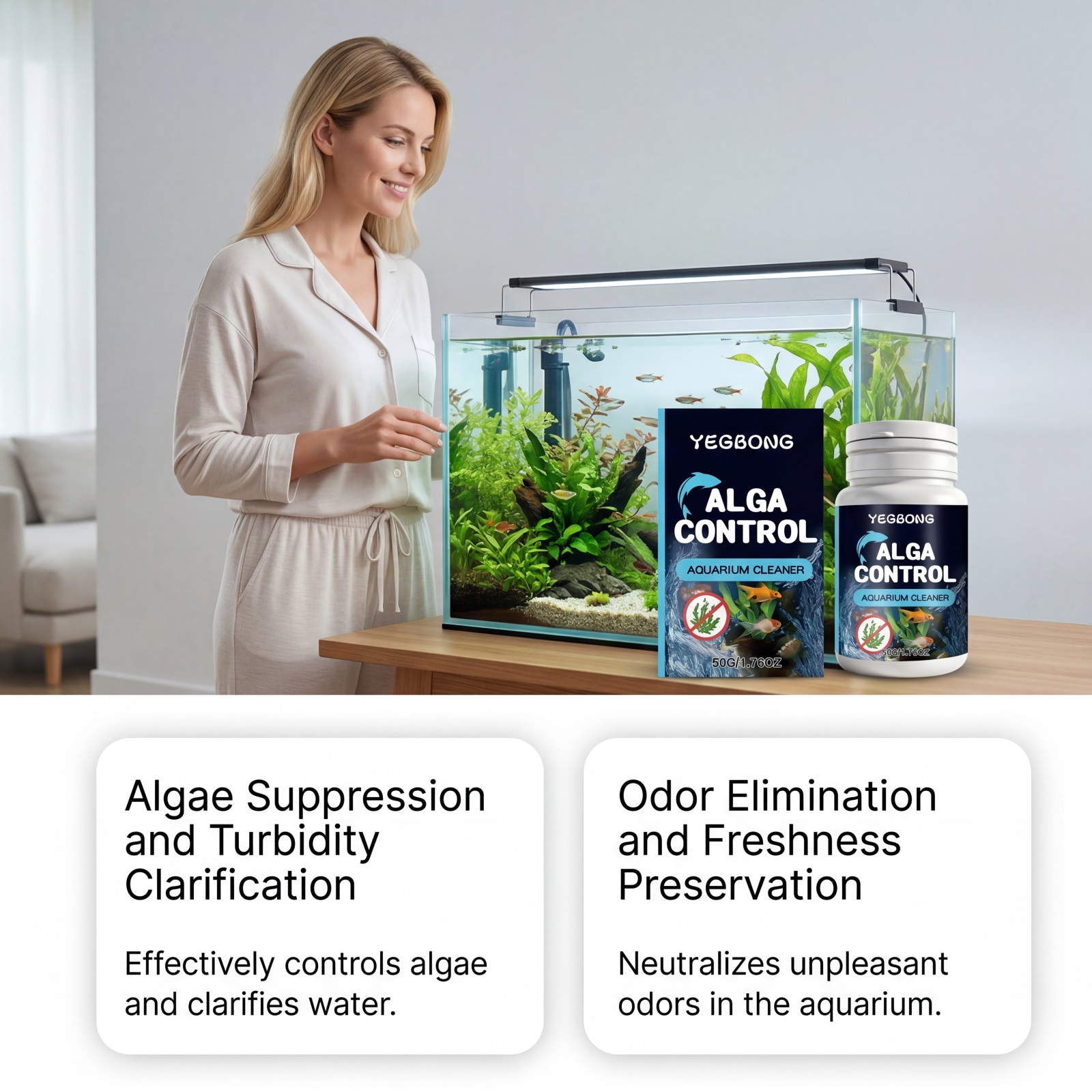Pó Limpador de Aquário 50g, Cl - Planted Aquarium Algae Control avaliação e preço