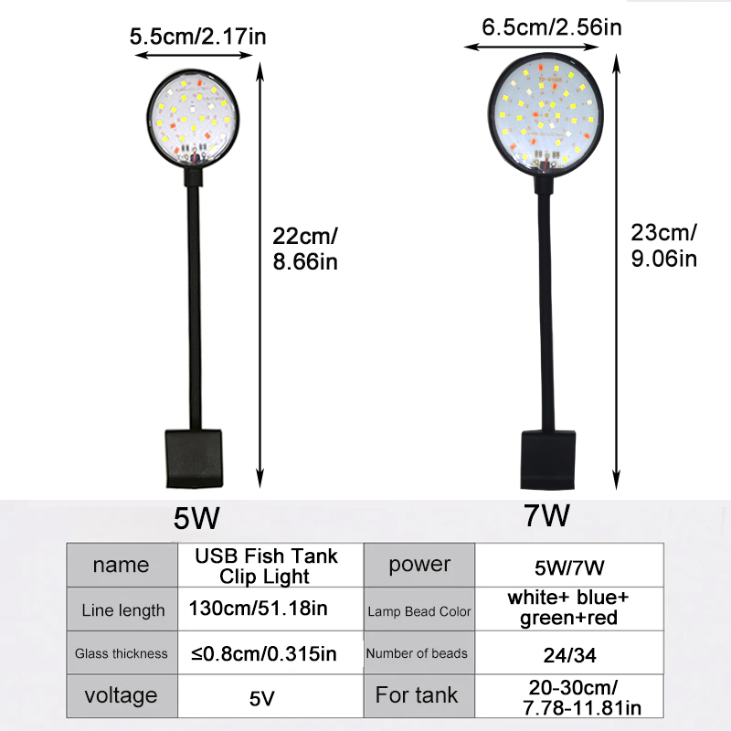 Usb aquário lâmpada led luz do - Aquarium Plant Light avaliação e preço