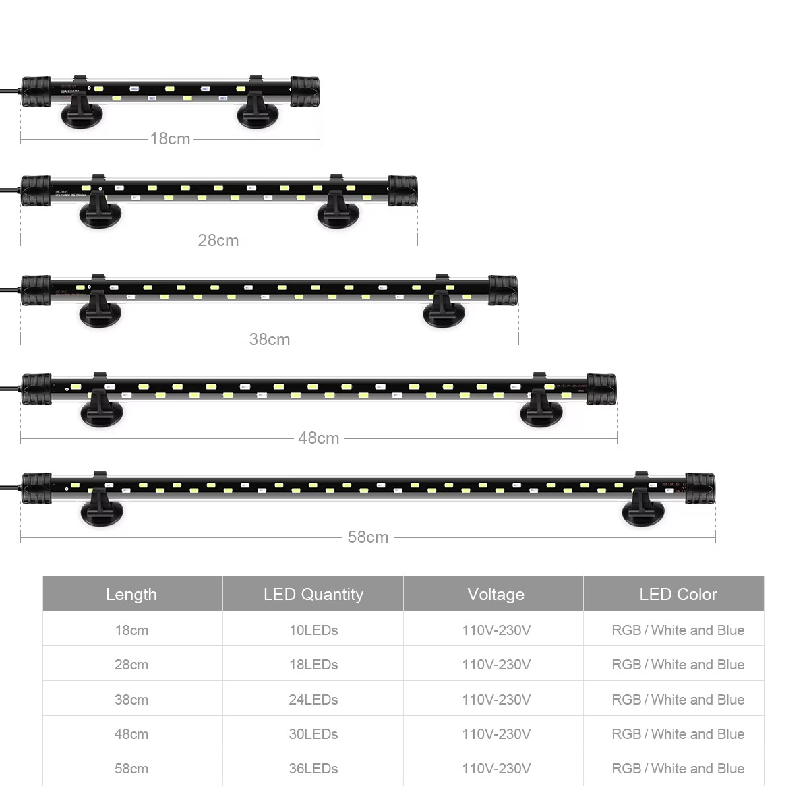 Luz LED para aquário, 220V, à  - Aquarium Plant Substrate avaliação e preço