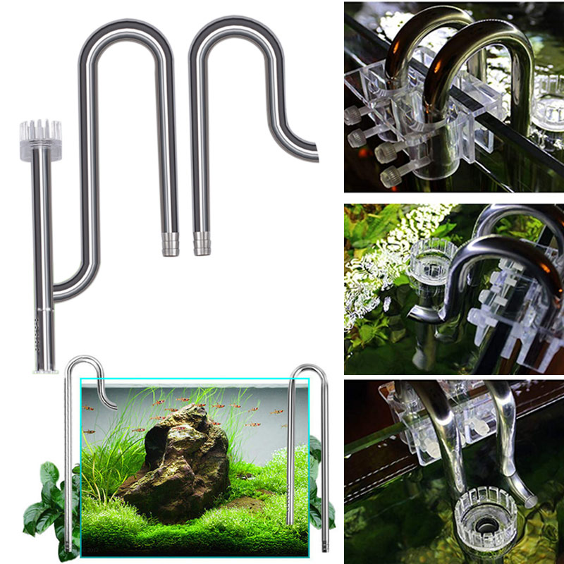 Aço inoxidável Inflow Outflow  - Aquarium Planted Tank Filter avaliação e preço